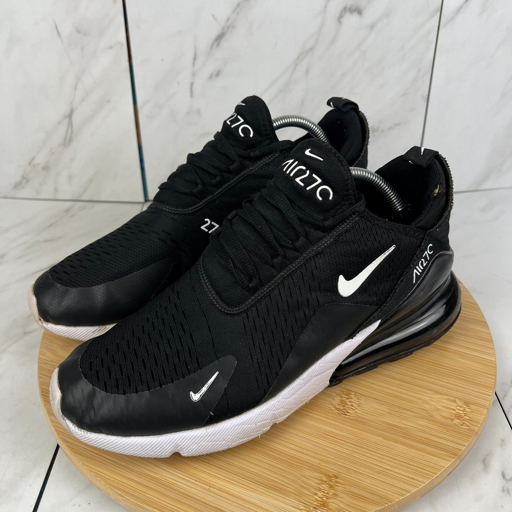 Nike Air Max 270 Mens Size 10 Black White Running Sneakers Shoes AH8050-002 - Picture 3 of 13